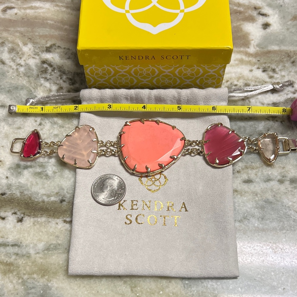 Kendra Scott Orange and Pink Stone Bracelet